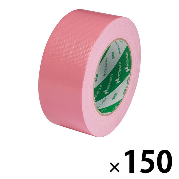 【ガムテープ】 カラー布粘着テープ No.102N 0.30mm厚 ピンク 幅50mm×長さ25m ニチバン 150巻入