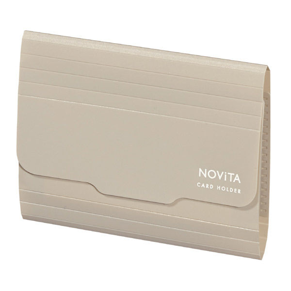 コクヨ ポケットが大きく開くカードホルダー 6ポケット サンドベージュ メイ-NV952LS 1セット(1冊×5)