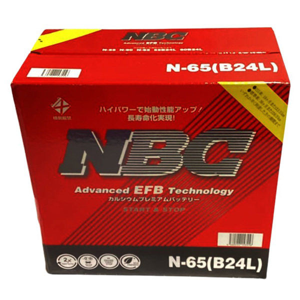 NBC 国産車バッテリー アイドリングストップ車対応 N-65(B24L) 1