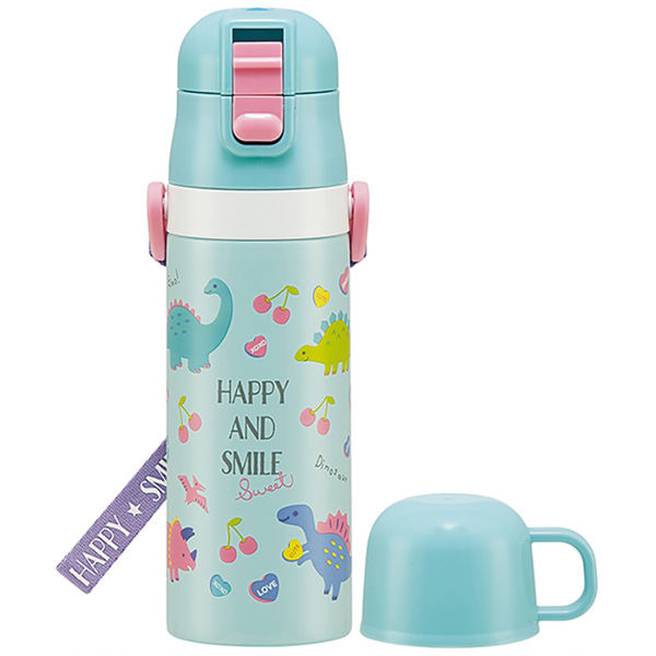 スケーター SKDC4 超軽量コンパクト2WAYステンレスボトル 470ml HAPPY AND SMILE 515217-SKDC4 1個（直送品）