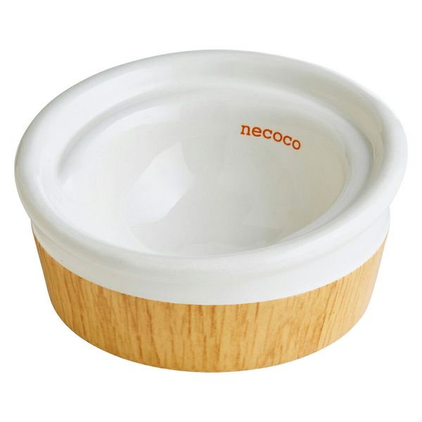 ペティオ 猫用食器　ｎｅｃｏｃｏ　食べやすい　木目調　陶器食器　ドライフード向き 262212 1個（直送品）