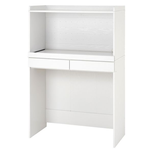 キッチンラック　楽天　新品　ホワイトウォッシュ ハートマークショップ】キッチンラック スライド棚1段
