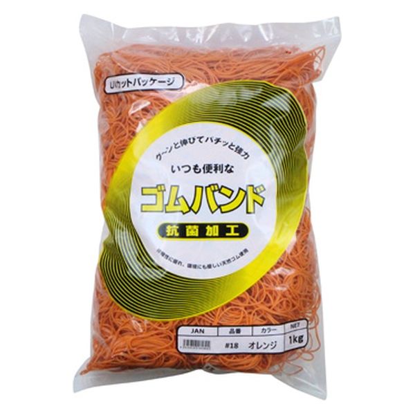 アイ・ジー・オー IGO ゴムバンド #18 1kg オレンジ RB18-1F-O 1袋（直送品）