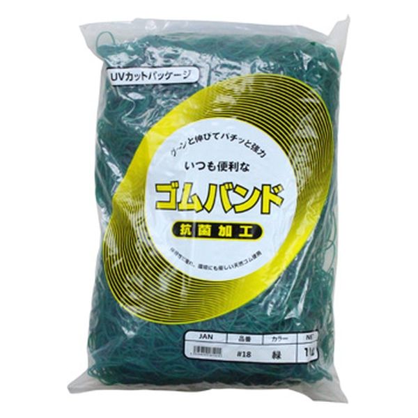 アイ・ジー・オー IGO ゴムバンド #18 1kg 緑 RB18-1F-TG 1袋（直送品）