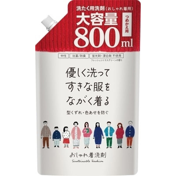 第一石鹸株式会社 第一石鹸おしゃれ着用洗剤 つめかえ用 4902050080581 800ml×12点セット（直送品）