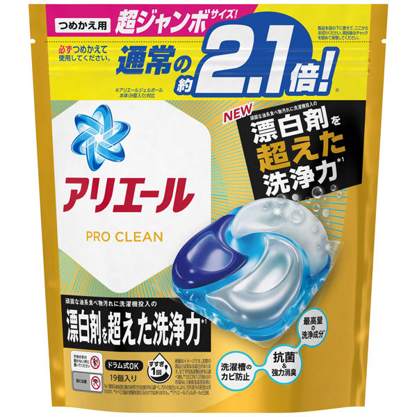 P＆G アリエールジェルボール4Dプロクリーン つめかえ超ジャンボサイズ 