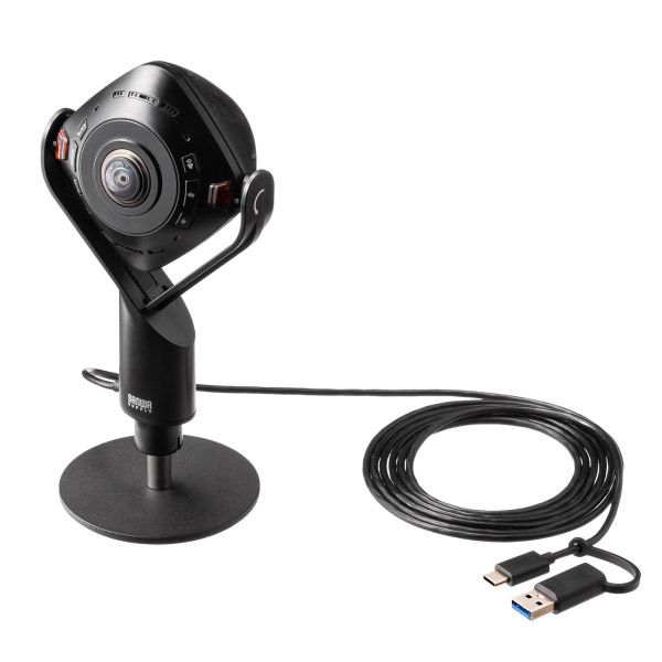 訳あり新品 WEBカメラ オートフォーカス 200万画素 マイク内蔵 ビデオチャット Skype CMS-V45S サンワサプライ 外装にキズ、汚れあり