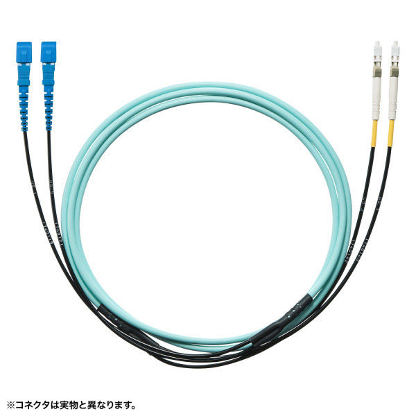 サンワサプライ タクティカル光ファイバケーブル（マルチ50μm、SC×2-SC×2、20m） HKB-SCSCTA5-20N 1本（直送品） -  アスクル