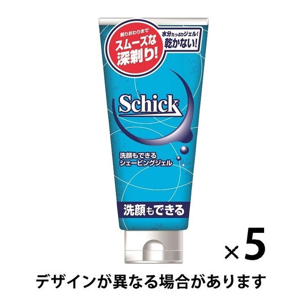 シック 洗顔シェービングジェル 180g 皮脂 毛穴 深剃り 洗顔もできちゃう！　5個