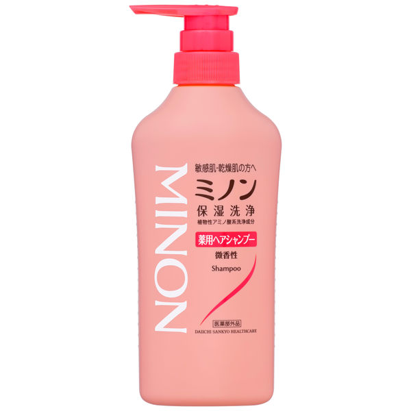 ミノン薬用ヘアシャンプー　ポンプ　450ml　5個　第一三共ヘルスケア