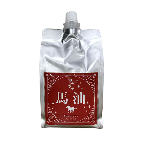 ツヤツヤ馬油 シャンプー 詰め替え 1000ml 5個 特大 国産馬油