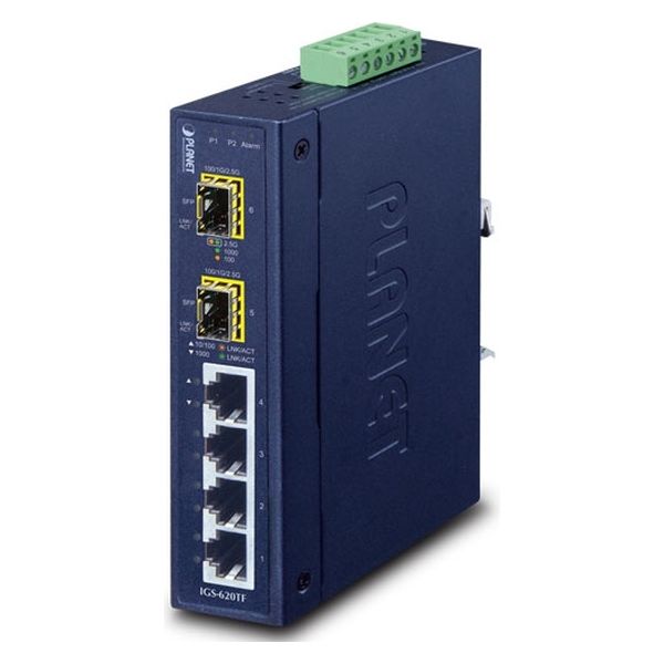 PLANET Technology 産業用ギガビットイーサネットスイッチングハブ2.5G SFPポート付 IGS-620TF 1台（直送品）