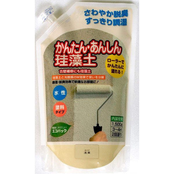 フジワラ化学 簡単安心珪藻土 1.5kg 浅黄 209561 1袋（直送品）