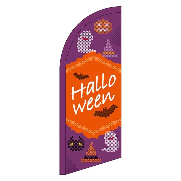 P・O・Pプロダクツ　セイルバナーミニ　Ｈａｌｌｏｗｅｅｎ　クロスステッチ　紫　４０１２２　W710×H1960 115123　1枚（直送品）