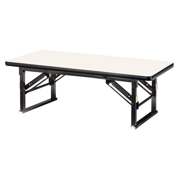 【軒先渡し】ニシキ工業 折り畳み座卓テーブル 幅900×奥行450×高さ330mm　 アイボリー AZP-D0945S-IV 1台（直送品）