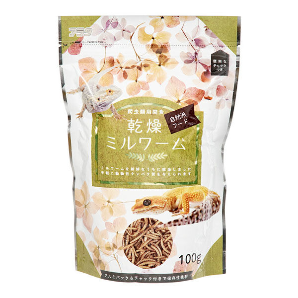 アラタ 乾燥ミルワーム　爬虫類用　１００ｇ 296737 1個（直送品）