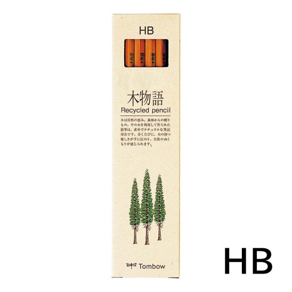 トンボ鉛筆 リサイクル鉛筆 木物語HB 12本 LA-KEAHB 鉛筆 ＨＢ