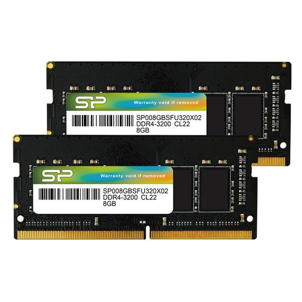 シリコンパワー ノートPC用メモリ DDR4-3200 8GB x 2枚入 SP016GBSFU320B22 1セット（直送品）