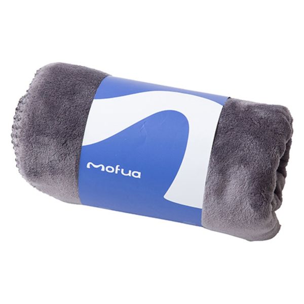 AQUA mofua　プレミアムマイクロファイバー　毛布　ひざ掛け　チャコールグレー 50000668 1枚（直送品）
