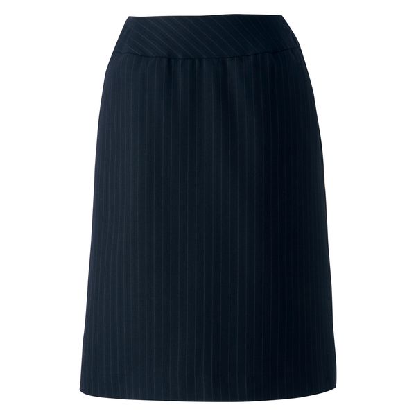 神馬本店 ツインストライプAラインスカート　ネイビー　L E2256-1-L 1着（直送品）