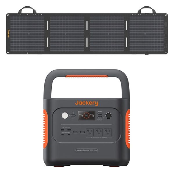 ポータブル電源 ソーラーパネルセット Jackery リン酸鉄 1000Plus 100mini JSG-1010E 1セット アスクル