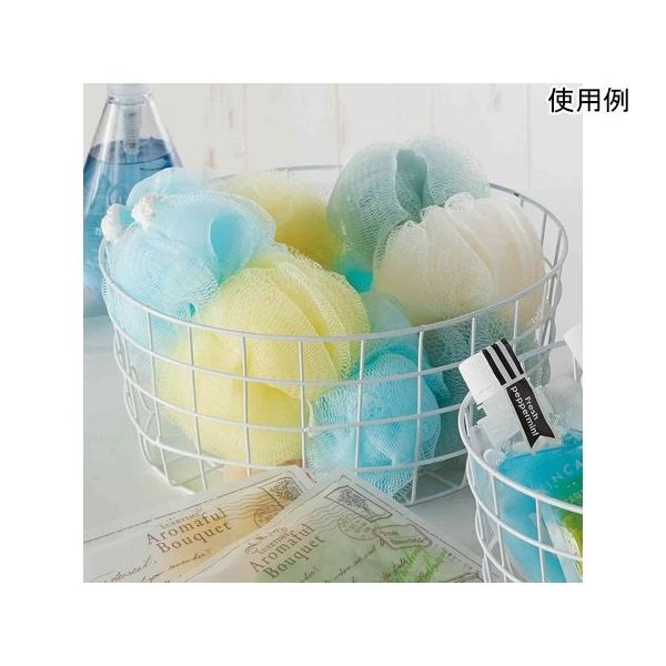 アズワン 丸型ネットカゴ ホワイト 大 2個入 65-0501-06 1組(2個)（直送品）