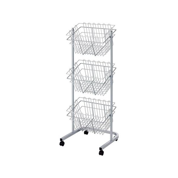アズワン 3段投げ込みバスケット(スチールカゴ) 角型 65-0501-11 1台（直送品）