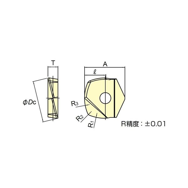 MOLDINO カッタ用インサート ZPHW250-LB25 PN215 1セット（2PC