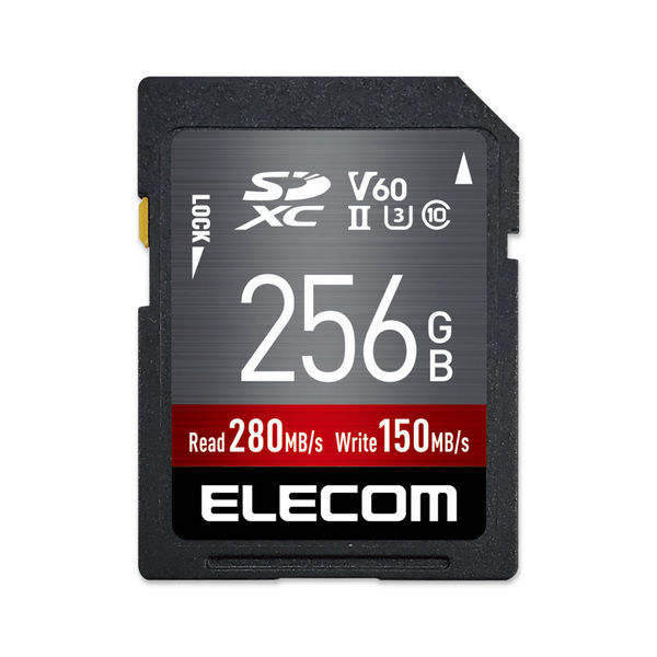 SDカード SDXC 256GB Class10 UHS-II U3 V60 MF-FS256GU23V6R エレコム 1個