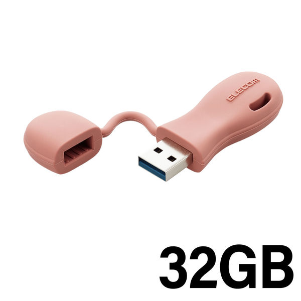 USBメモリ 32GB USB A 一体型 キャップ式 レッド MF-JRU3032GRD エレコム 1個（直送品）