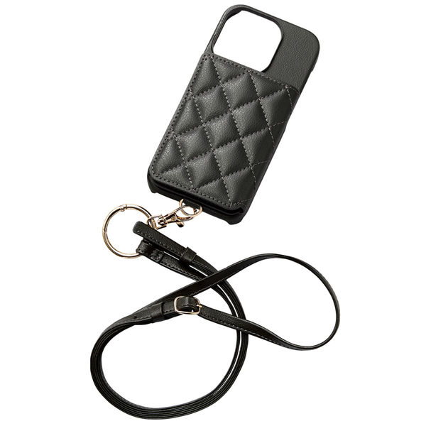 日本未入荷★プリントナイロンスマホケース/ショルダー★PARFOIS iPhone 14Pro ケース ソフトレザー スマホショルダー
