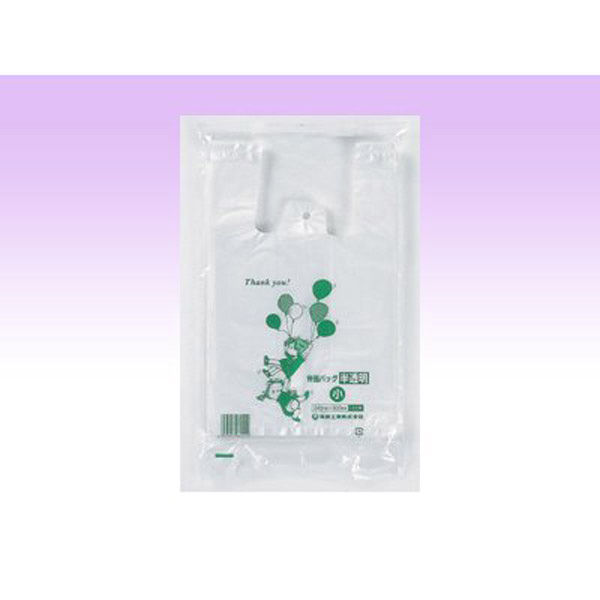 福助工業 弁当バッグ　小　半透明　100枚入り 0471471 1ケース(100枚×10)（直送品）