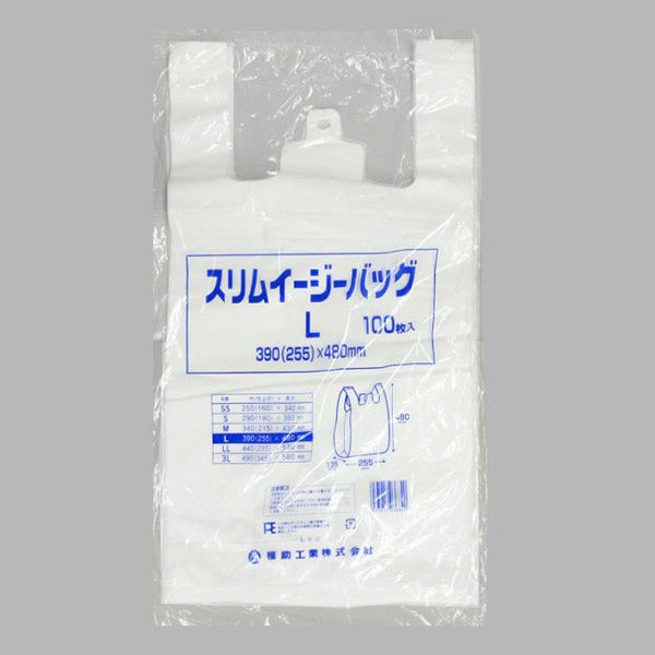 福助工業 スリムイージーバッグ　Ｌ　100枚入り 0473227 1ケース(100枚×30)（直送品）