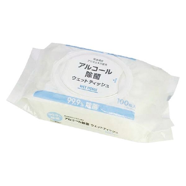 システムポリマー エコパックアルコール除菌ウェット100枚 HAWT-100 20パック（直送品）