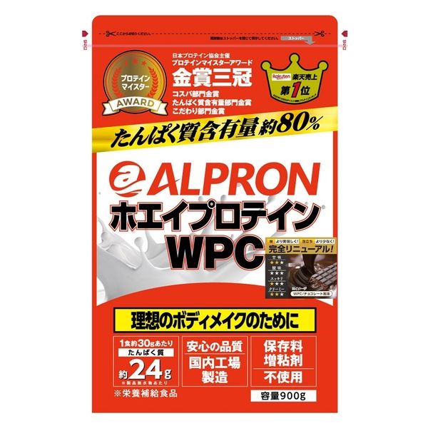 ALPRON WPC チョコレート風味 900g 1個 - アスクル
