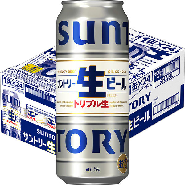 ビール 缶ビール サントリー生ビール 500ml 缶 1箱 （24本） - アスクル