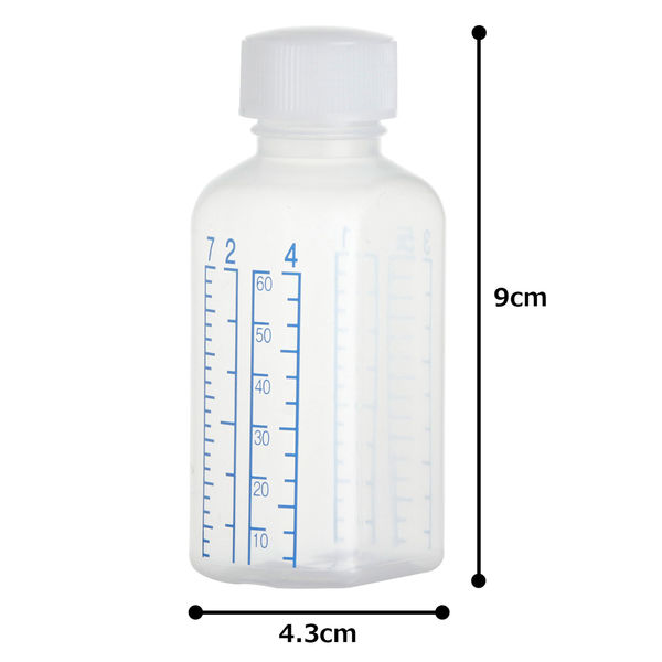 ケーエム化学 カラー目盛投薬瓶 60cc 20本入 101802 1袋