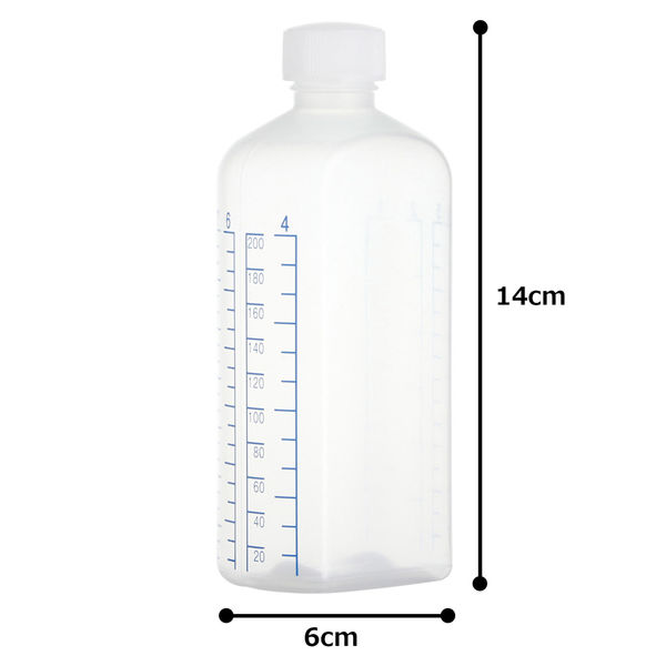 ケーエム化学 カラー目盛投薬瓶 青色目盛り（未滅菌） 200cc（200mL）101805 1袋（10本入）