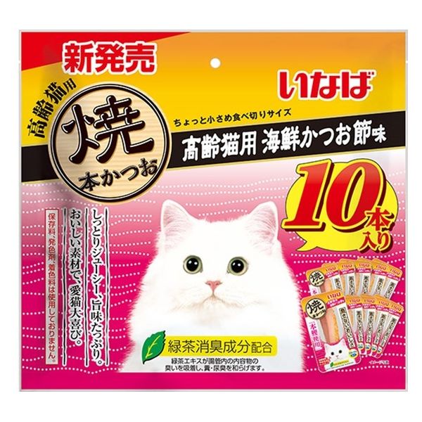 いなば 焼かつお 猫 高齢猫用 海鮮かつお味 10本入 1袋 キャットフード