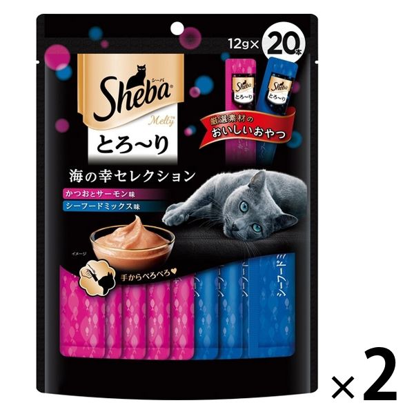 シーバ メルティ とろ～り 海の幸セレクション（12g×20本）2袋 キャットフード 猫 ウェット おやつ