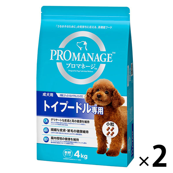 PROMANAGE トイプードル専用 ドッグフード 4kg×2袋 プロマネージ ドッグフード 成犬用 トイプードル専用 4kg 2袋