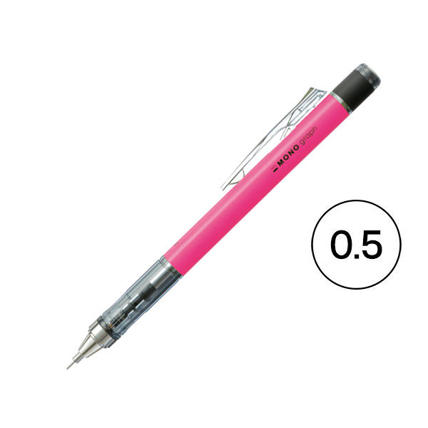 トンボ鉛筆 シャープペン モノグラフネオン0.5ピンク DPA-134F 5本