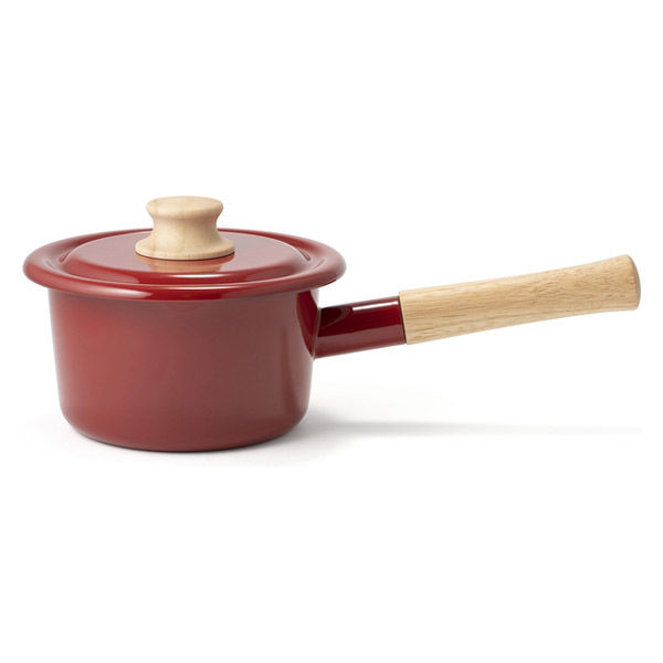 富士ホーロー ホーロー 鍋 14cm ミルクパン ワインレッド CTN-14M.WR 1