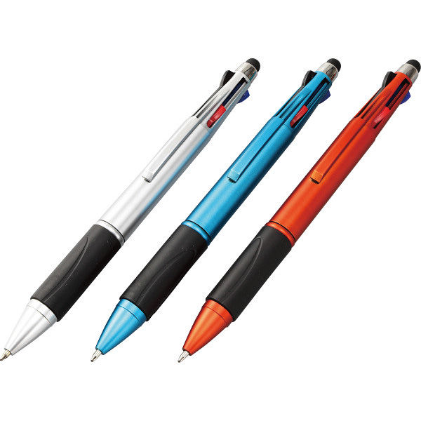 ナニワインターナショナル 【30袋セット】タッチペン付き４色ボールペン 23-0614-150（直送品）