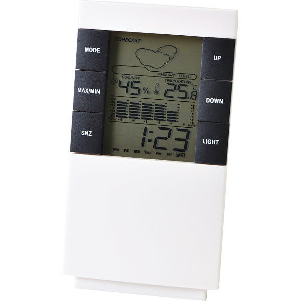 ニード 【60箱セット】ウェザーステーション 23-3301-038（直送品） ニード 時計 カレンダー アラーム