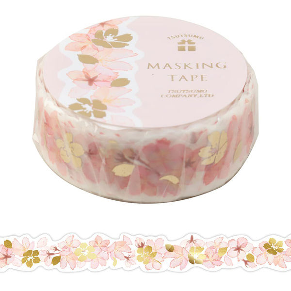 マスキングテープ 5巻セット マステ 桜 10mm×3m×5巻 桜 花びら 春 桜吹雪 可愛い 手帳 ラッピング 送料無料 yp