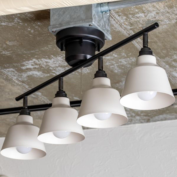 ブラックスポットライト＆Switch bot照明 4個セット BOKT Matte Black Track Ceiling Light Modern 4-Lights LED