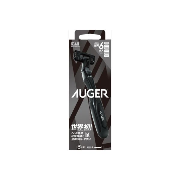 貝印 AUGER コンボパック ホルダー＋替刃6個付 4901331002007 1個