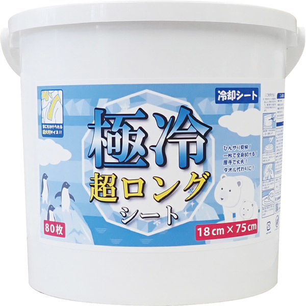 三昭紙業 極冷超ロングシート 本体80枚 WET-GCH 1セット（80枚×2個）（直送品）