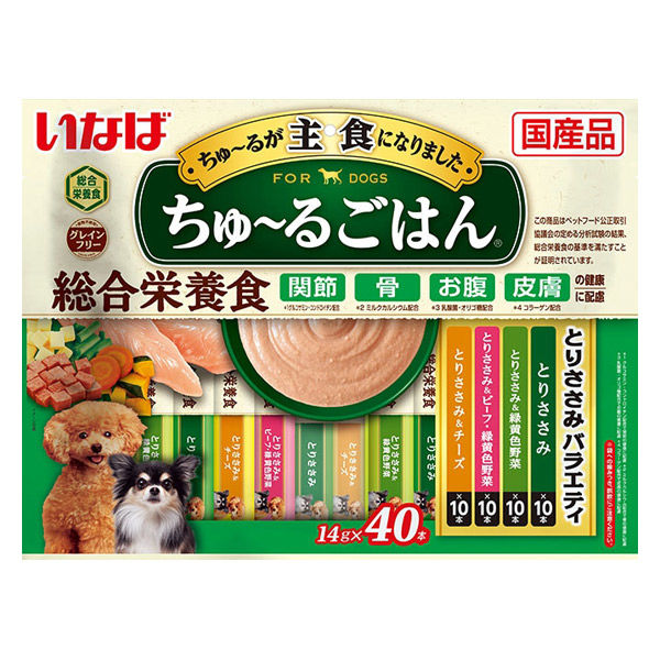 いなば ちゅ〜る(ちゅーる)ごはん 犬用総合栄養食 とりささみ・チーズ